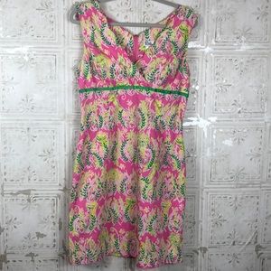 Lilly Pulitzer Pink and Green Midi Dress